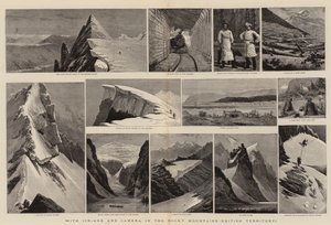 随着冰斧和相机在落基山脉，英国领土